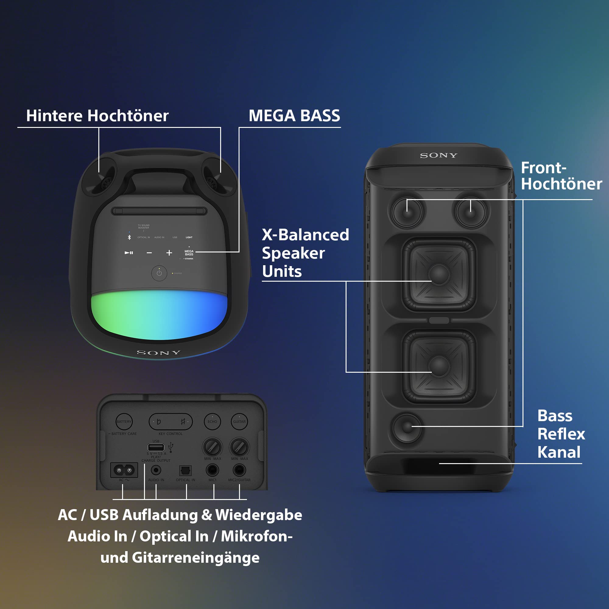 sony-srs-xv800-bluetooth-party-lautsprecher-tragbar-360-sound-mega-bass-25h-akku image 7