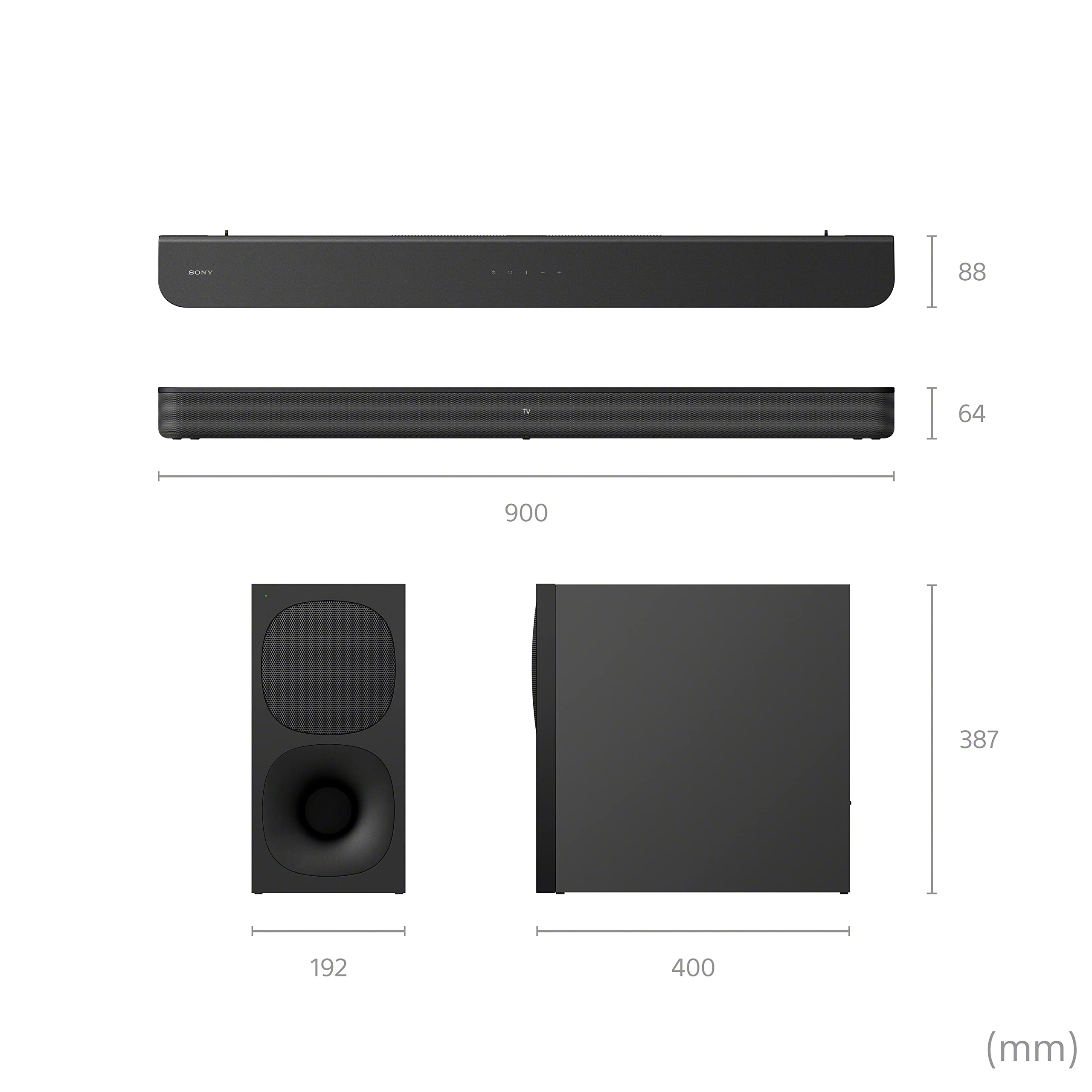 sony-ht-s400-2-1-kanal-soundbar-mit-kabellosem-subwoofer-330-w-dolby-digital-blu image 3