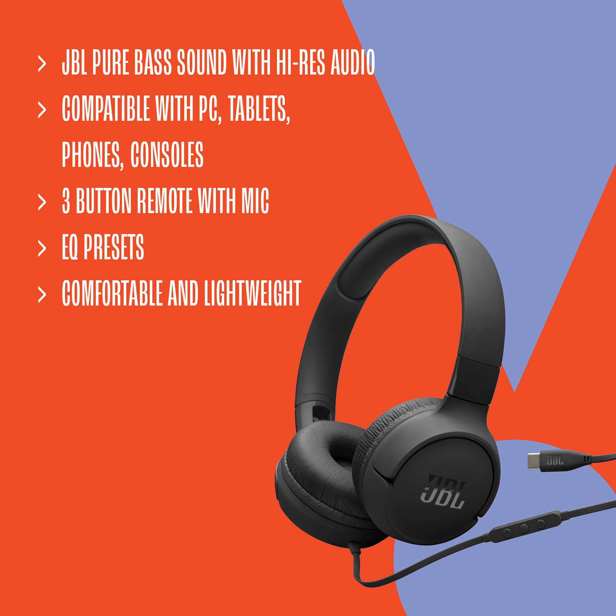 jbl-tune-520c-kabelgebundene-on-ear-kopfh-rer-mit-mikrofon-usb-c-schwarz image 5