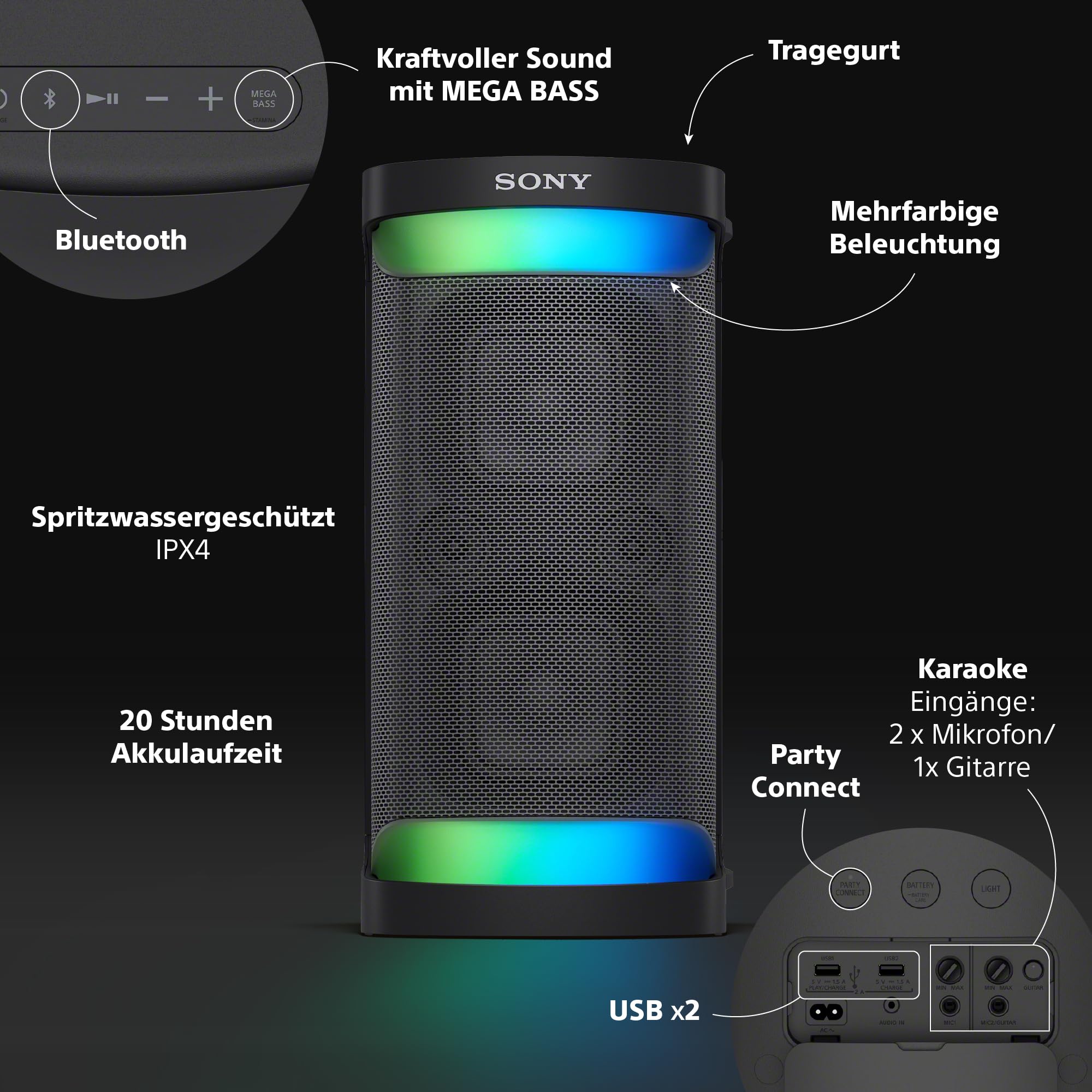 sony-srs-xp500-party-lautsprecher-mit-mega-bass-lichteffekten-und-20-h-akku image 4