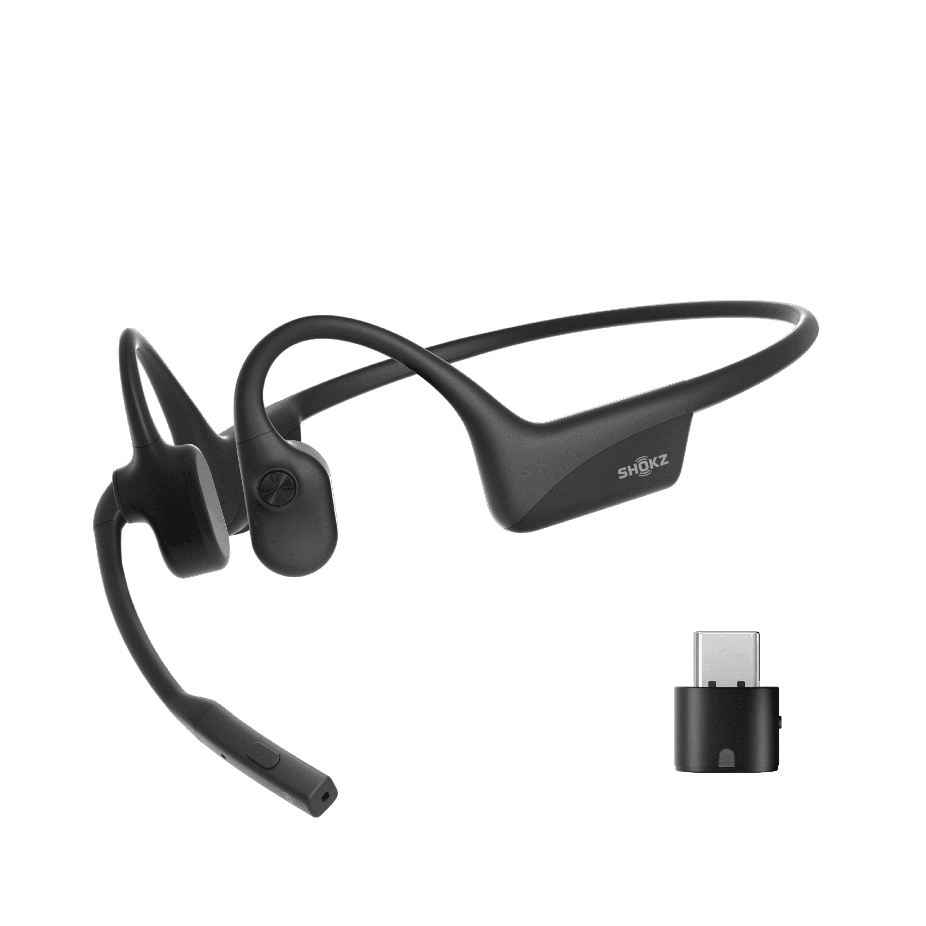 shokz-opencomm2-uc-open-ear-uc-headset-mit-loop110-usb-adapter image 6