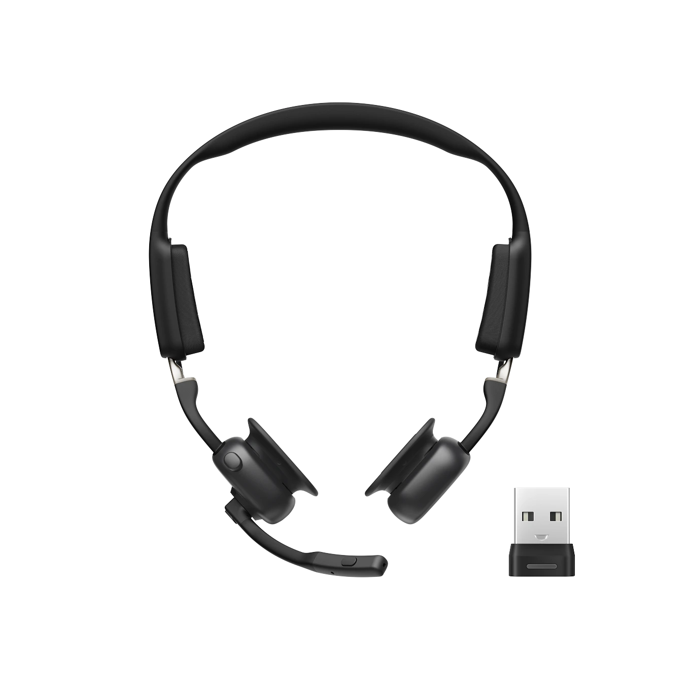 shokz-openmeet-open-ear-bluetooth-headset-mit-loop120-wireless-adapter image 1
